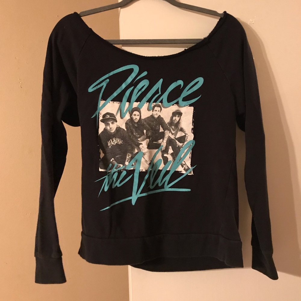 Off the shoulder band shirt